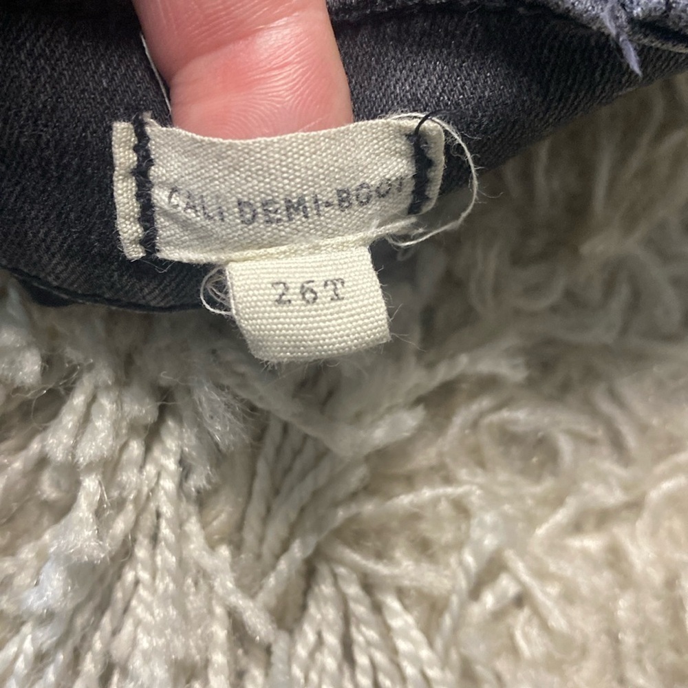Madewell Cali Demi-Boot Jeans: Asymmetrical Hem Edition Size 26 Tall Button Fly - Picture 4 of 8